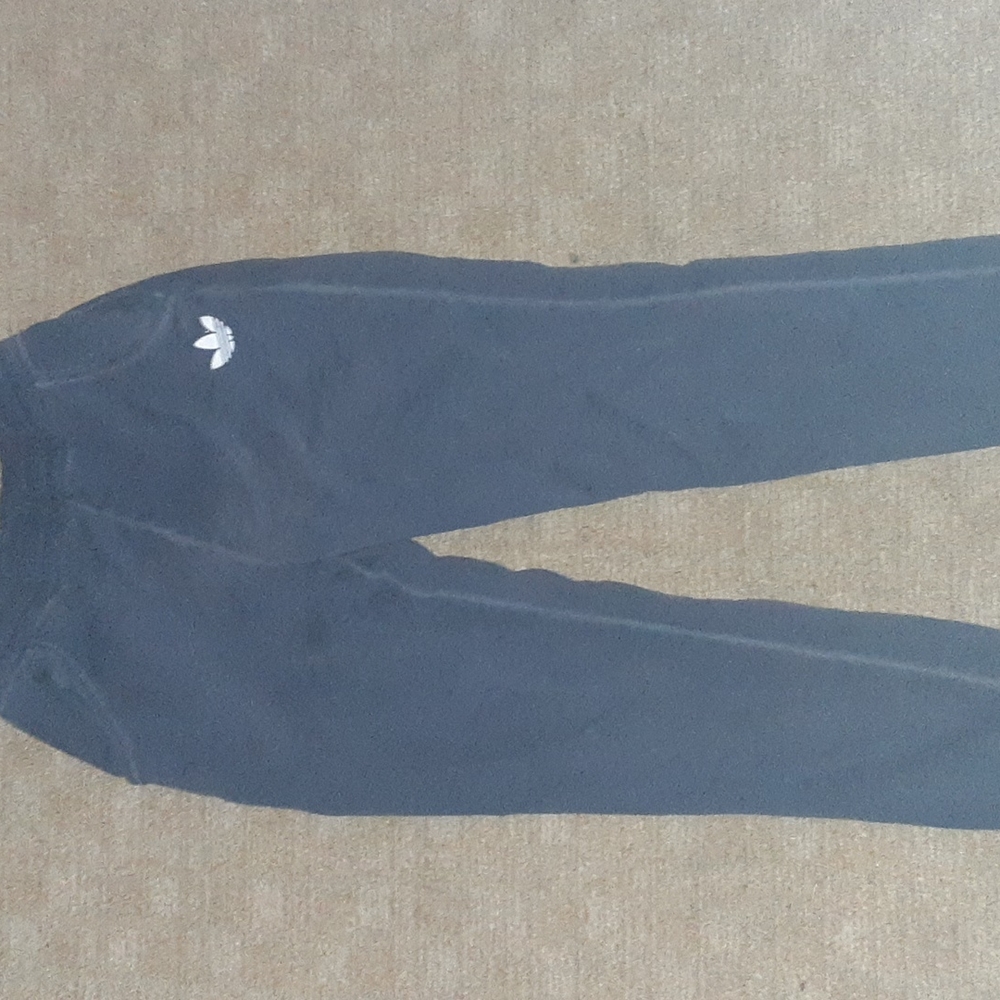 Navy blue adidas sweatpants